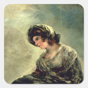 Francisco Jose de Goya y Lucientes   The Milkmaid  Square Sticker