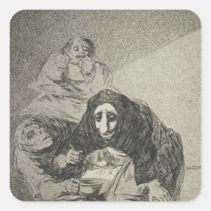 Francisco Jose de Goya y Lucientes   The shameface Square Sticker