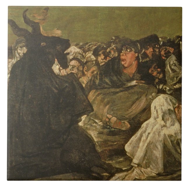 Francisco Jose de Goya y Lucientes | The Witches'  Tile (Front)