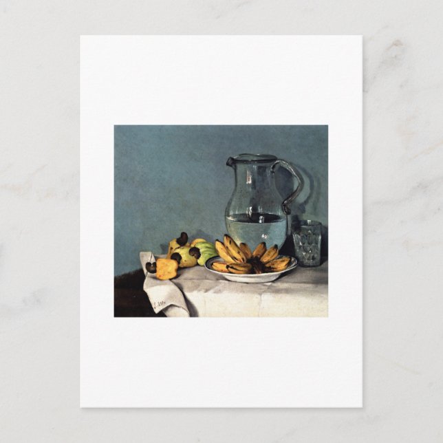 Francisco Oller Still Life Bananas, Pitcher Postcard (Front)
