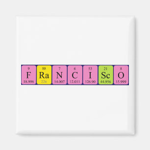 Francisco periodic table name magnet