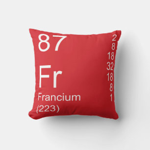 Francium Throw Pillow
