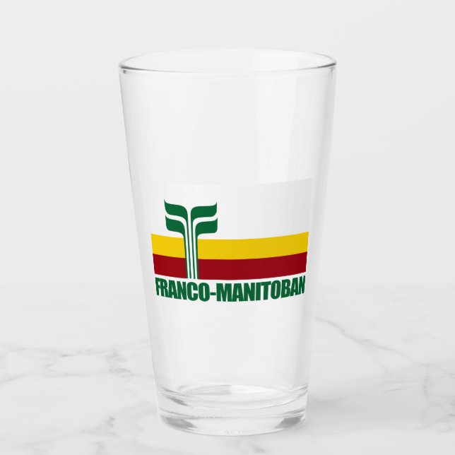 Franco-Manitoban Flag Glass (Front)