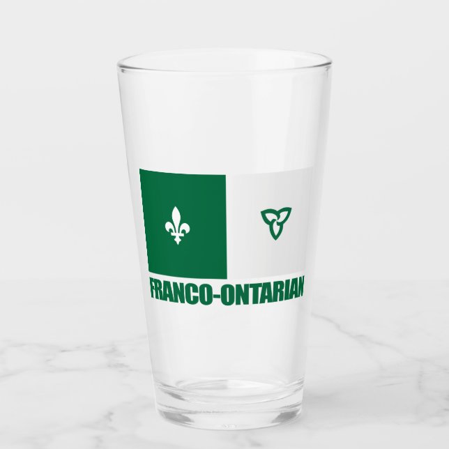 Franco-Ontarian Flag Glass (Front)