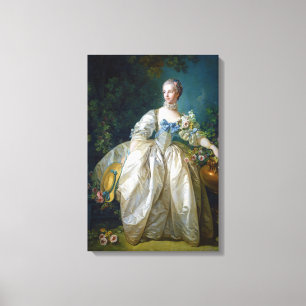 FRANCOIS BOUCHER - MADAME BERGERET portrait art Canvas Print