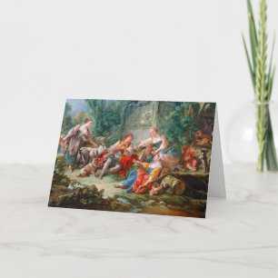 francois boucher shepherd's idyll rococo scenery card