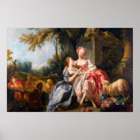 Francois Boucher The Billet Dou rococo ladies art