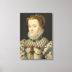Francois Clouet - Elisabeth of Austria Canvas Print