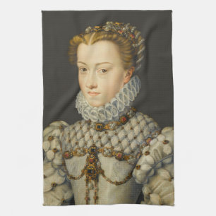 Francois Clouet - Elisabeth of Austria Kitchen Towel