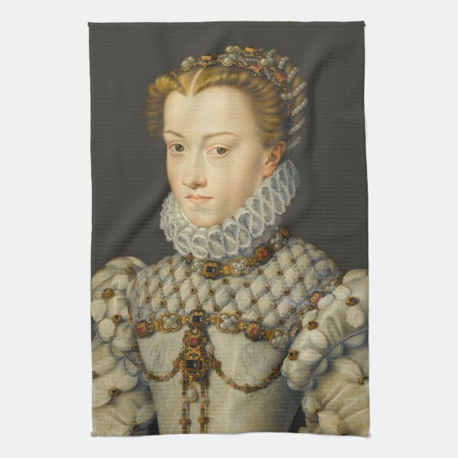 Francois Clouet - Elisabeth of Austria Kitchen Towel (Vertical)