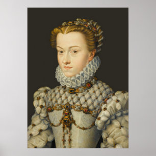 Francois Clouet - Elisabeth of Austria Poster