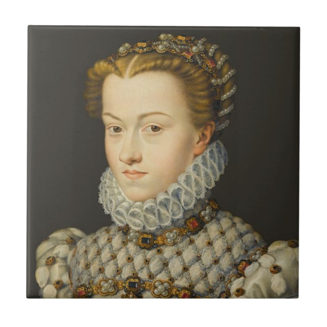 Francois Clouet - Elisabeth of Austria Tile (Front)
