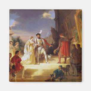 Francois I  with Leonardo da Vinci Magnet