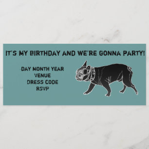François le Invitation d'anniversaire du Bulldog f