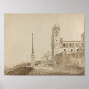 Francois Marius Granet - The Church of the Trinita Poster