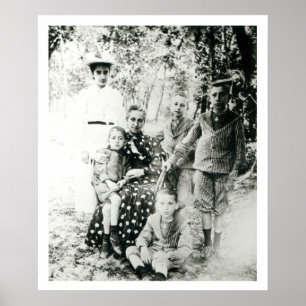 Francois Mauriac (1885-1970) as a child (b/w photo Poster