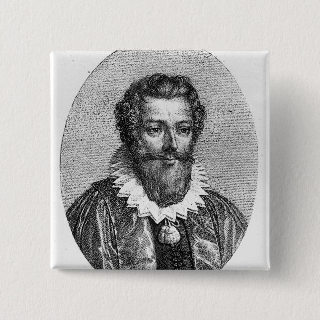 Francois Viete 2 Inch Square Button (Front)
