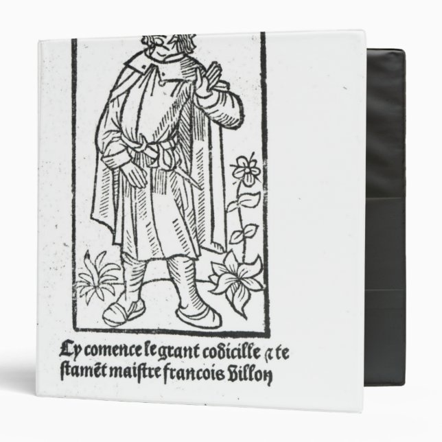 Francois Villon, from 'Oeuvres' Binder (Front/Inside)