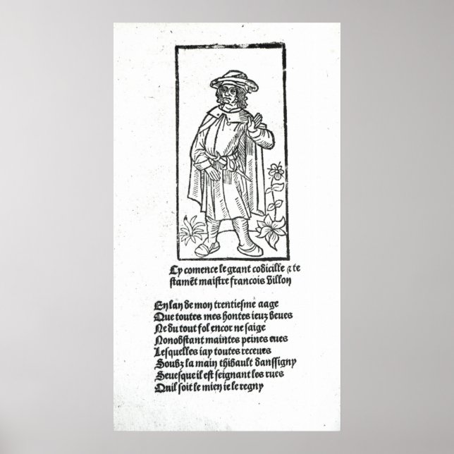 Francois Villon, from 'Oeuvres' Poster (Front)