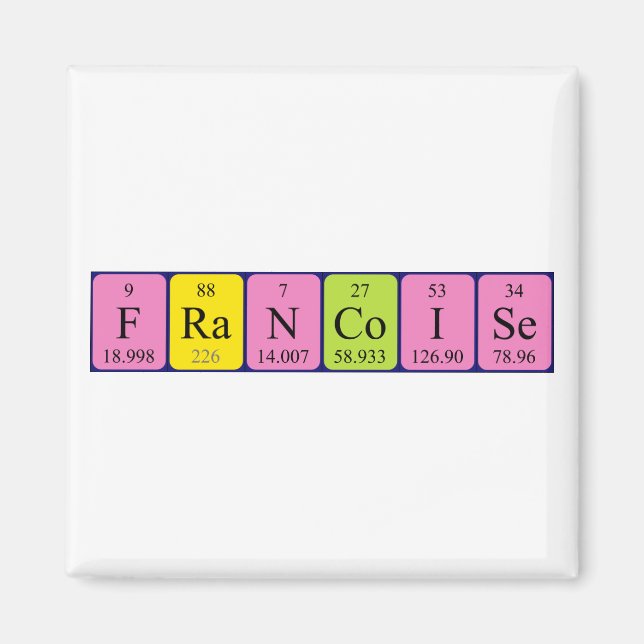 Francoise periodic table name magnet (Front)