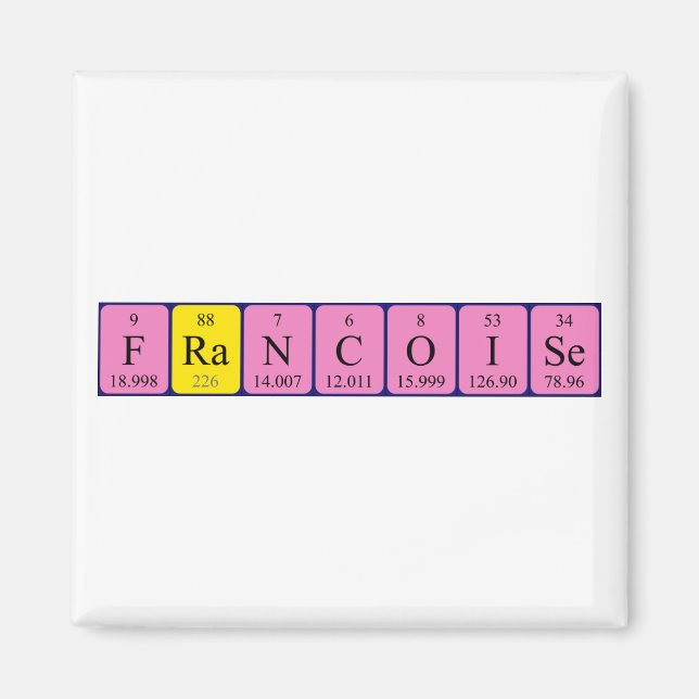 Francoise periodic table name magnet (Front)