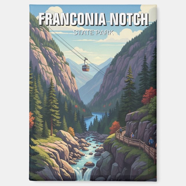 Franconia Notch State Park Travel Magnet (Front)