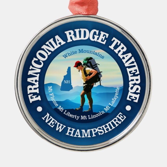 Franconia Ridge Traverse (C) Metal Ornament (Front)