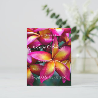 Frangipani Bridal Shower Invitation