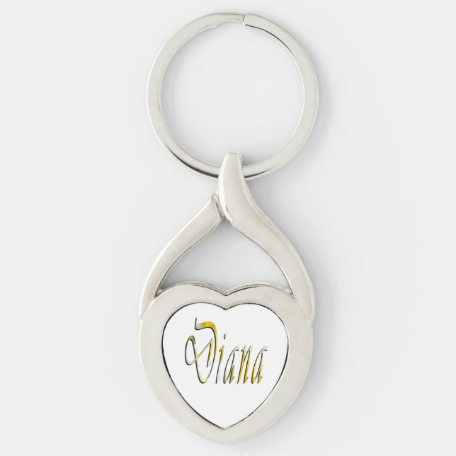 Frangipani Diana Name, Keychain (Front)