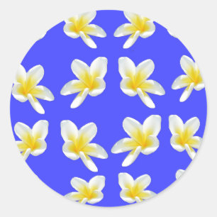 Frangipani_Essence_Of_Summer,_ Classic Round Sticker
