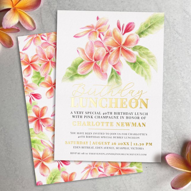 Frangipani floral birthday luncheon 40th birthday (Creator Uploaded)