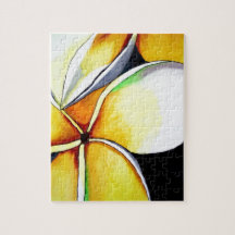 Frangipani flower art jigsaw