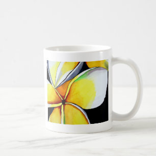 Frangipani flower art mug