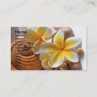 Frangipani flower business card