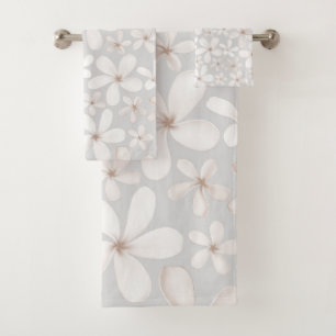 Frangipani Flower Dream #1 #floral #wall #decor Bath Towel Set