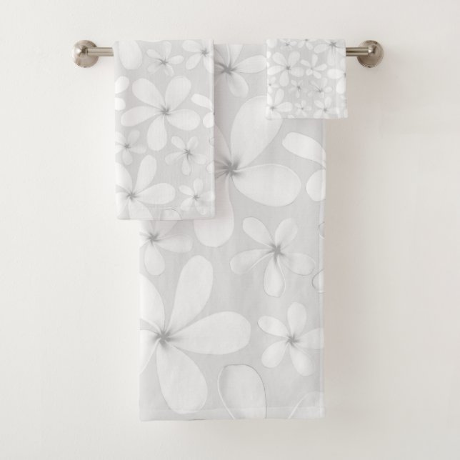 Frangipani Flower Dream #2 #floral #wall #decor Bath Towel Set (Insitu)