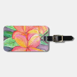 Frangipani Flowers Luggage Tag