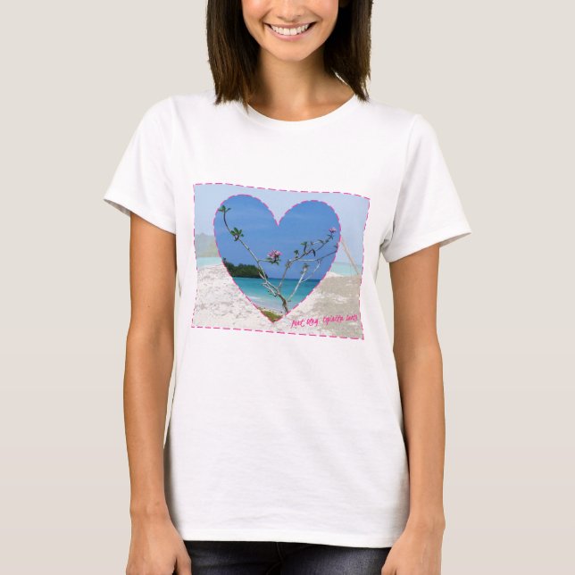 Frangipani Heart T-Shirt (Front)