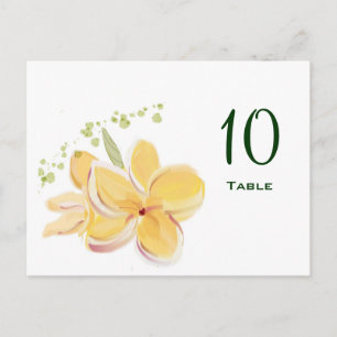 Frangipani Numéro de table Carte postale