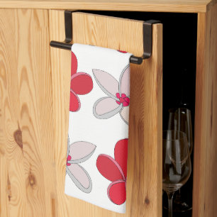 Frangipani Plumeria Colourful Flower Floral Kitchen Towel
