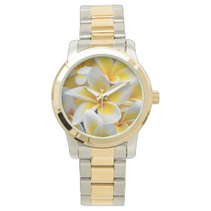 Frangipani Plumeria Flower Photo Watch