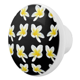 Frangipani Sensation, Ceramic Draw Knob. Knob