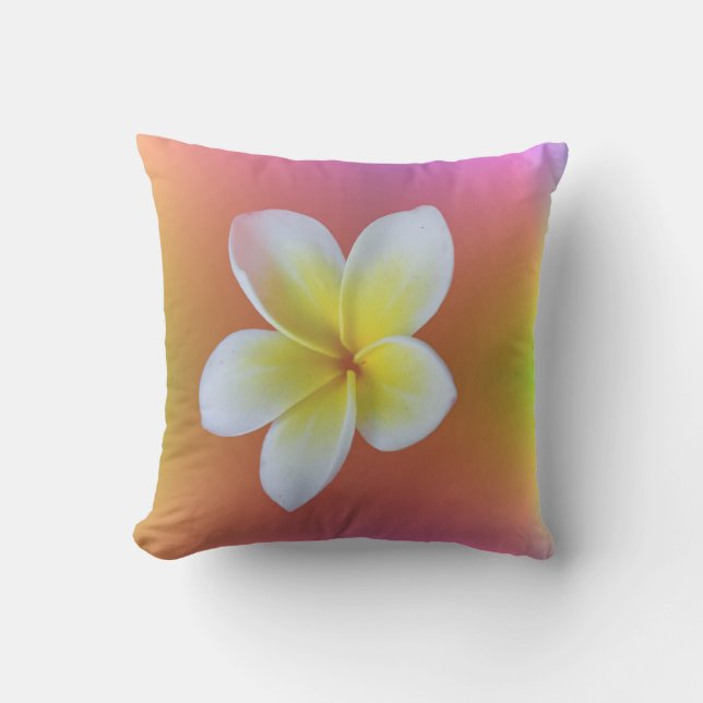 Frangipani Throw Cushion (Front)