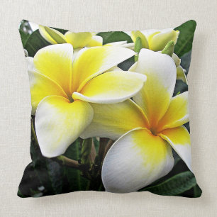 Frangipani Throw Pillow