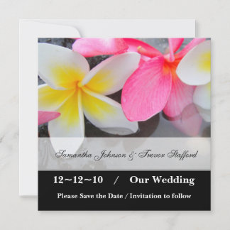 Frangipani Wedding Save the Date announcements