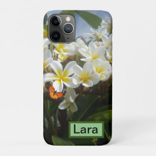 Frangipanis With Butterfly, Customized  iPhone 11 Pro Case