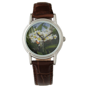 Frangipanis With Butterfly, Ladies Watch