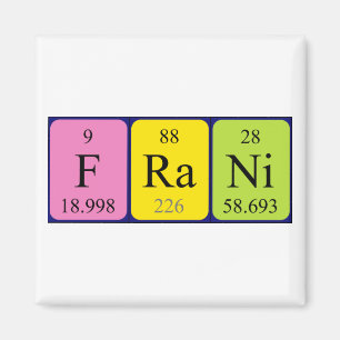 Frani periodic table name magnet