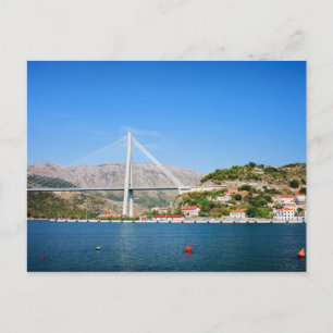 Franjo Tudjman Bridge in Dubrovnik Postcard
