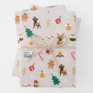 Frank & Baxter Christmas Wrapping Paper - Latte